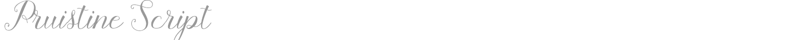 Pruistine Script font preview